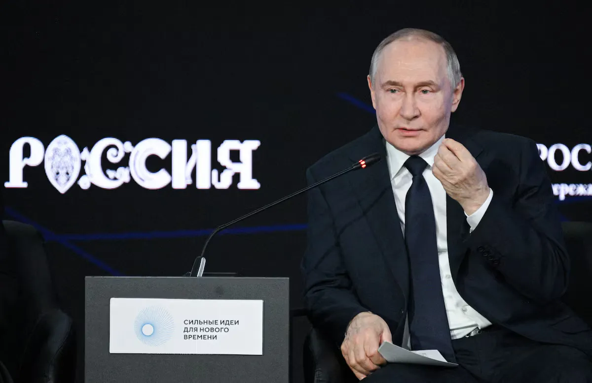 Президент Росії Володимир Путін виступає під час пленарного засідання форуму, організованого Агентством стратегічних ініціатив (АСИ) у Москві, Росія, 3 липня 2025 року